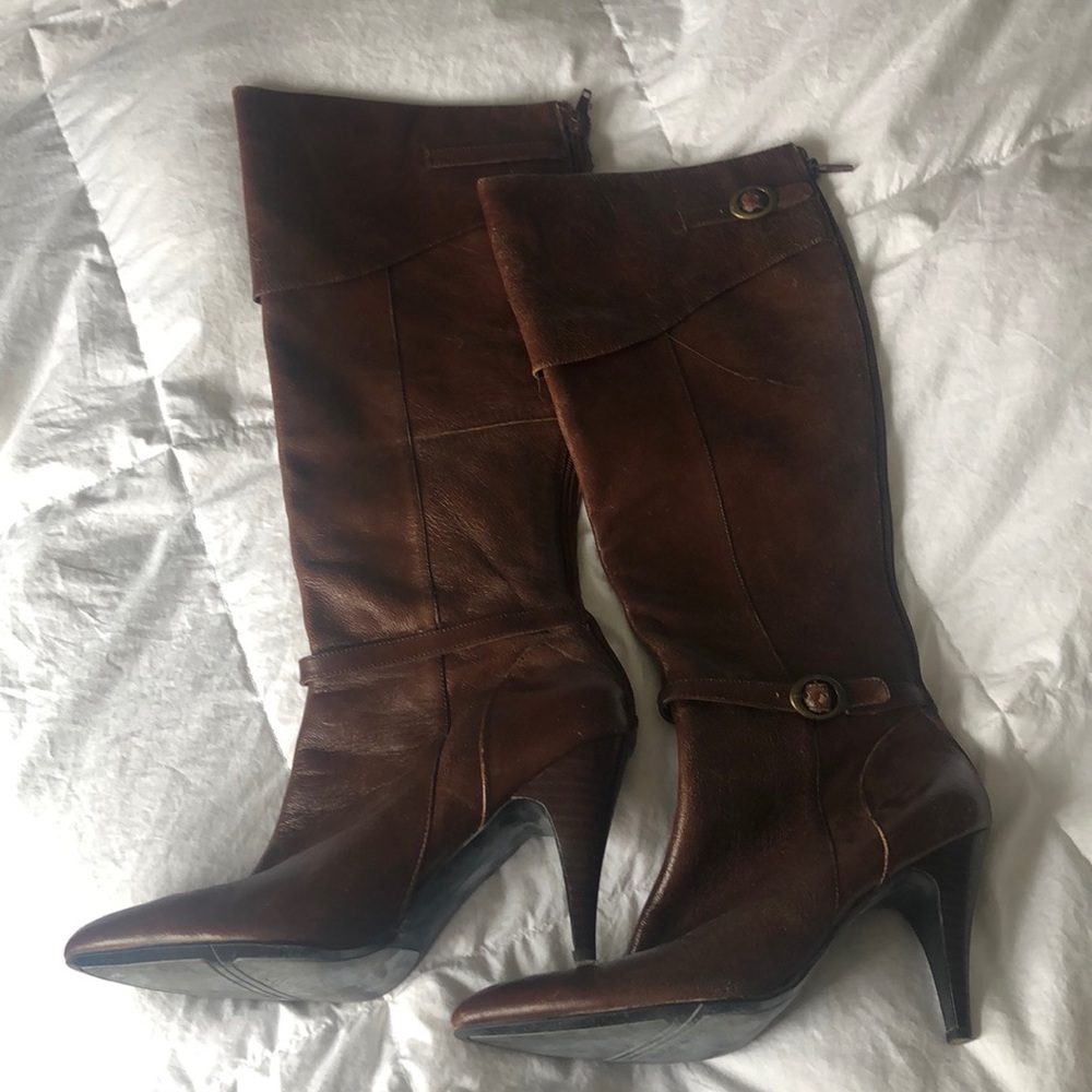 Nine West knee high brown boots